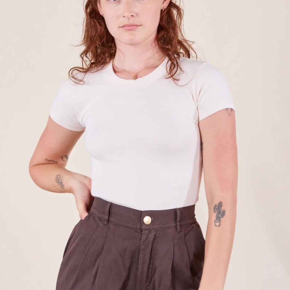 BIG BUD PRESS vintage off white baby tee